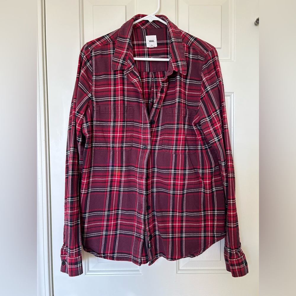 Vans Red Plaid Button-Up Shirt